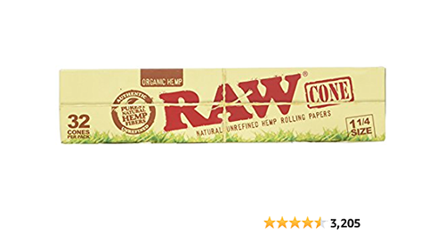 Raw Organic Cone 32Pak 11/4 size