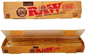 Raw Calssic Cone 32Pak 11/4 size