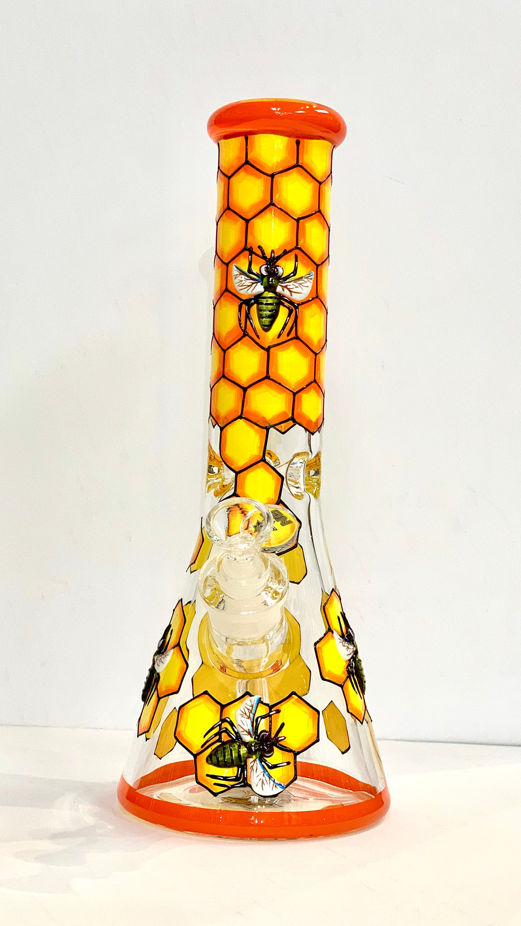 Nice Glass 3D-Wrap Honey Bee Beaker