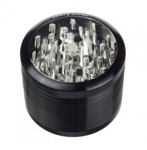 SHARPSTONE® CLEAR TOP 4 PIECE HERB GRINDER - 2.5"